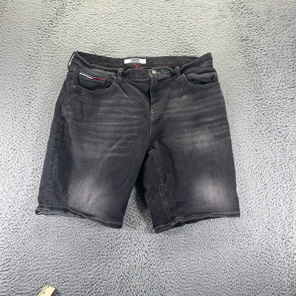 Tommy‎ Hilfiger Shorts 38 Mens Black Denim Bermuda Faded Beach Resort Coastal
